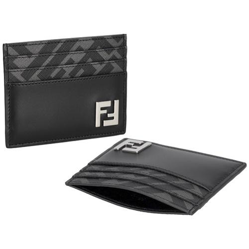 FENDI（フェンディ） カードケース メンズ ブラック FFスクエア カード