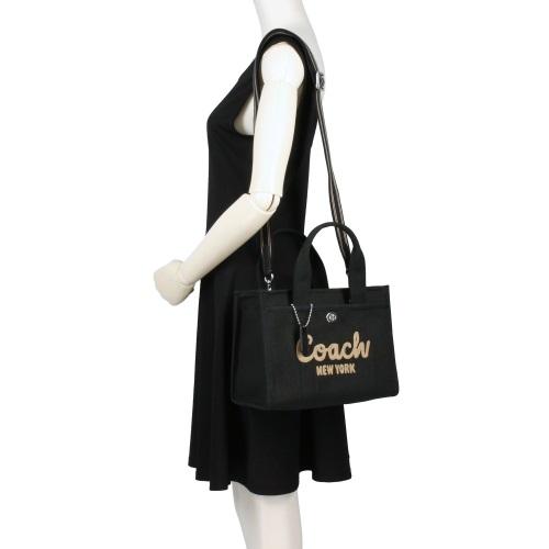 COACH コーチ バッグ レディース ブラック カーゴ トート 26 COACH コーチ バッグ レディース ブラック カーゴ トート 26