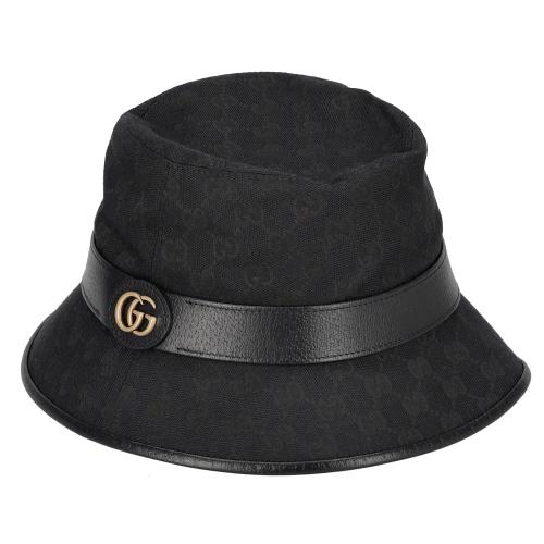 GUCCI グッチ ハット メンズ ダブルG付き GGキャンバス バケットハット  