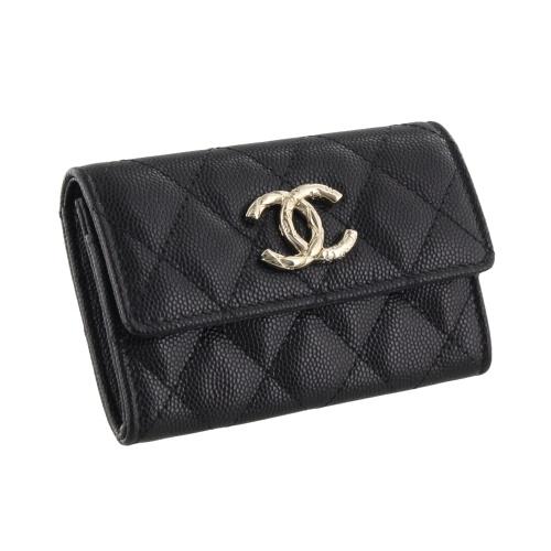CHANEL ブラック 名刺入れ CHANEL シャネル カードケース 名刺入れ 名刺ケース 財布 カード