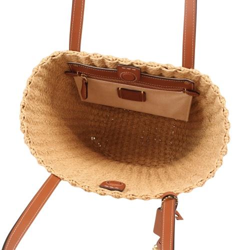 COACH（コーチ） トートバッグ レディース ストロー トート ブラウン
