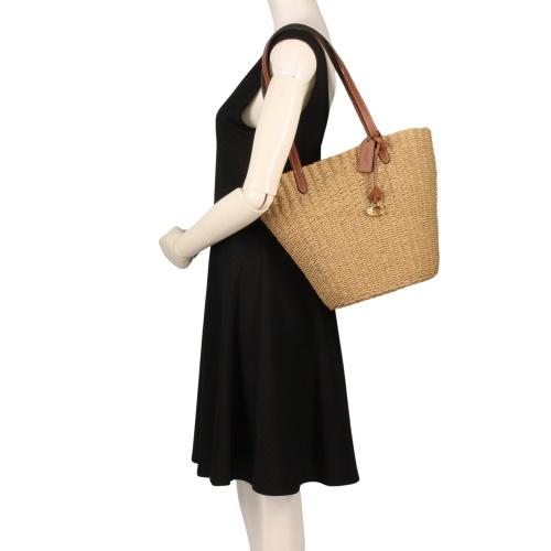 COACH（コーチ） トートバッグ レディース ストロー トート ブラウン