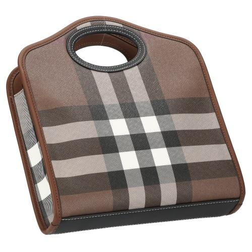 バーバリー ハンドバッグ レディース MINI POCKET ミニ ポケット ブラウン BURBERRY 8071386 DARK BIRCH BROWNの画像