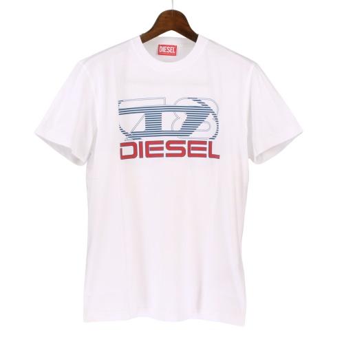 DIESEL（ディーゼル） Tシャツ メンズ T-DIEGER-K74 ホワイト DIESEL A12502 0GRAI 100 Lサイズ ...