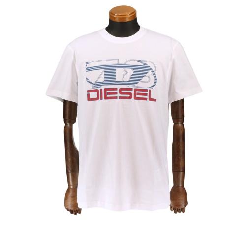 DIESEL（ディーゼル） Tシャツ メンズ T-DIEGER-K74 ホワイト DIESEL A12502 0GRAI 100 Lサイズ ...