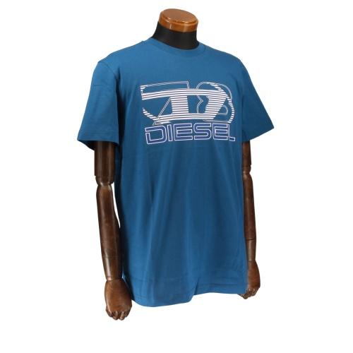 DIESEL（ディーゼル） Tシャツ メンズ T-DIEGER-K74 ブルー DIESEL A12502 0GRAI 10NT ターコイズ ...