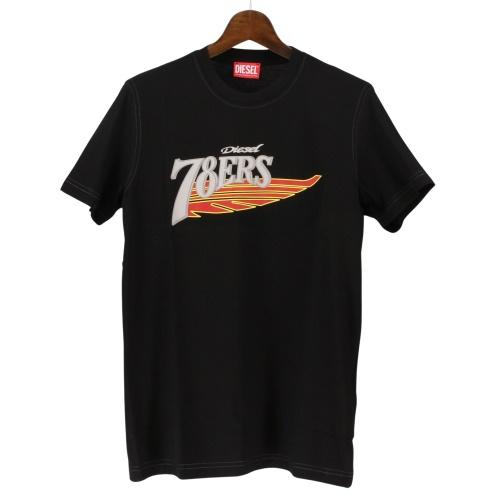 DIESEL（ディーゼル） Tシャツ メンズ T-DIEGER-K75 ブラック DIESEL A12503 0GRAI 9XX Lサイズ ...