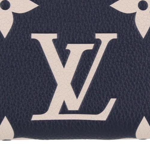 ルイヴィトン コインケース モノグラム アンプラント ジッピー・コイン パース ネイビー LOUIS VUITTON M83606 ネイビー ブルー クレーム｜sekido｜08