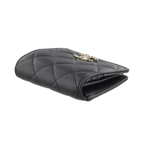 Chanel ブラック 二つ折り財布 CHANEL ブラック 二つ折り財布