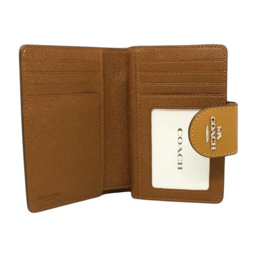 COACH 二つ折り財布　ライトサドル　ブラウン系 レザー コーチ アウトレット 二つ折り財布 レディース ブラウン COACH OUTLET