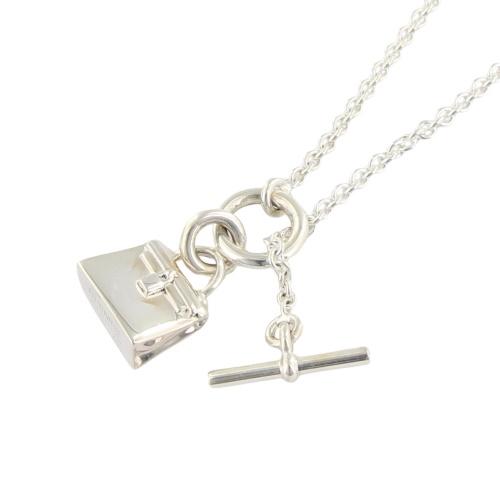エルメス ネックレス レディース アミュレットケリーペンダント シルバー HERMES H121325B SVの画像