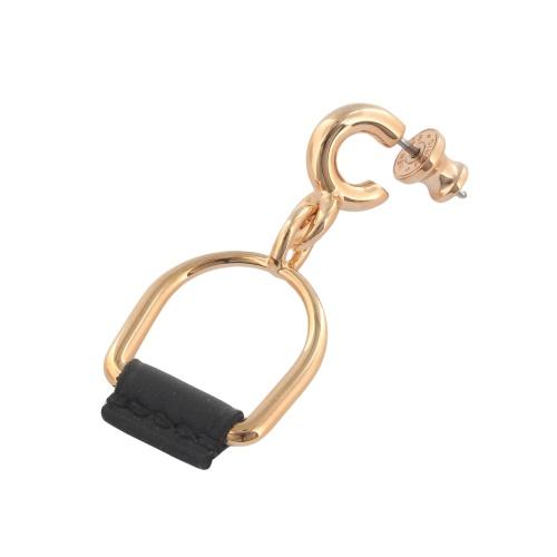エルメス ピアス レディース エリタージュ・エケストル エトリエ PM ゴールド HERMES H081159CD NOIR/PKGDの画像