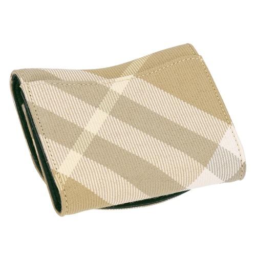 バーバリー 三つ折り財布 レディース ベージュ BURBERRY 8081783 A3743の画像