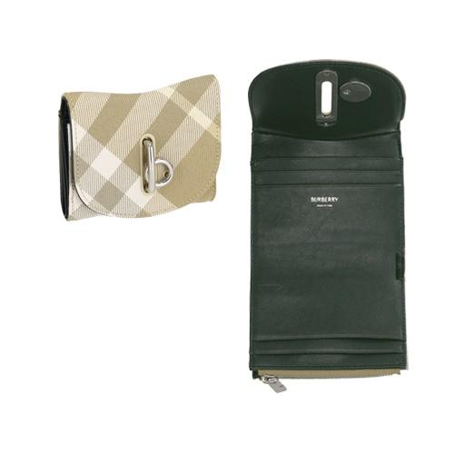バーバリー 三つ折り財布 レディース ベージュ BURBERRY 8081783 A3743の画像