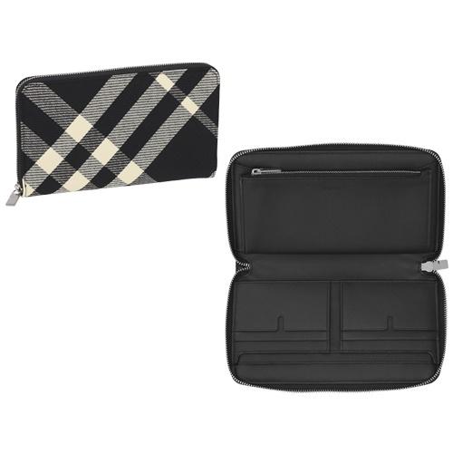 バーバリー 長財布 メンズ ブラック BURBERRY 8089510 A1189の画像