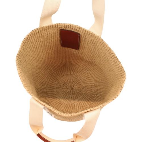 クロエ トートバッグ レディース ウッディ WOODY LARGE BASKET ベージュ CHLOE CHC22SS380 G55 101 WHITEの画像
