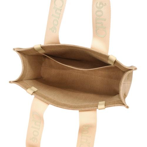 クロエ トートバッグ レディース ウッディ WOODY MEDIUM TOTE ブラウン CHLOE CHC23AS383 L17 38A LIGHT EUCALYPTUSの画像