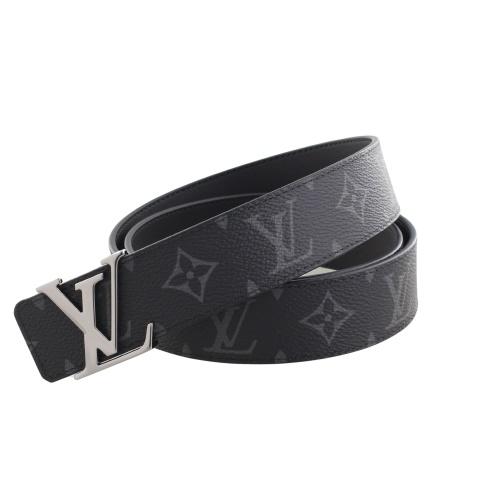 ルイ ヴィトン LOUIS VUITTON エクリプス LVロゴベルト #85. Louis Vuitton Monogram Eclipse LV Initiales Reversible Belt