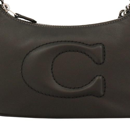 COACH コーチ　ブラックレザー ショルダーバッグ COACH（コーチ） アウトレット ショルダーバッグ レディース テリ