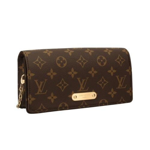 LOUIS VUITTON ルイヴィトン モノグラム ウォレットオン チェーン・リリー ショルダーバッグ ブラウン PVC M82509 ICタイプ LOUIS VUITTON（ルイ・ヴィトン） ショルダーバッグ レディース
