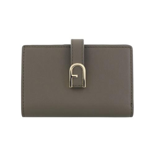 FURLA 二つ折り財布 グレー レザー FURLA（フルラ） 財布 レディース 2つ折り 折財布 コンパクト