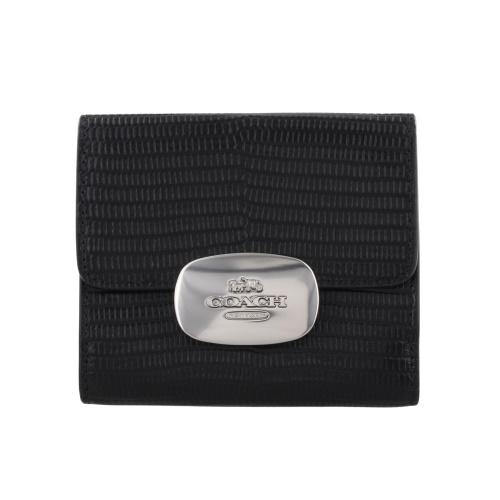 新品 COACH 2つ折り財布 エライザ スモール ウォレット ブラック コーチ アウトレット 二つ折り財布 レディース エライザ スモール