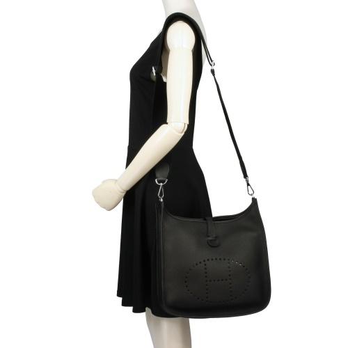 エルメス エヴリンIII 29 ブラック トリヨンクレマンスシルバー金具 W刻印 HERMES Evelyne3 PMの画像
