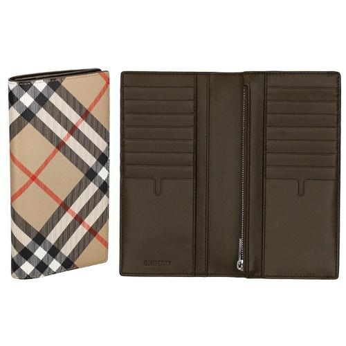 バーバリー 長財布 メンズ キャベンディッシュ バーバリーチェック ベージュ BURBERRY 8091921 SANDの画像
