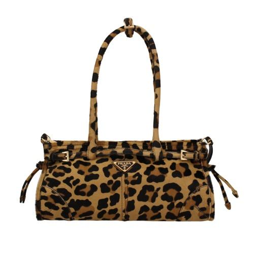 未使用級】プラダ ハンドバッグ BR3854 トライアングル ゴールドロゴ