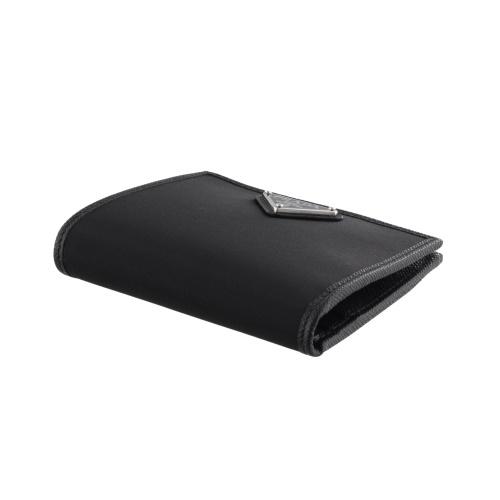 PRADA プラダ 二つ折り財布 メンズ トライアングルロゴ ブラック PRADA プラダ 二つ折り財布 メンズ トライアングルロゴ ブラック
