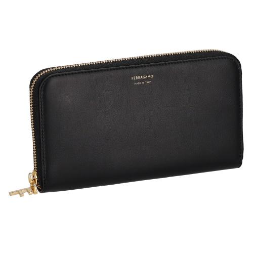 FERRAGAMO（フェラガモ） 長財布 レディース ブラック FERRAGAMO