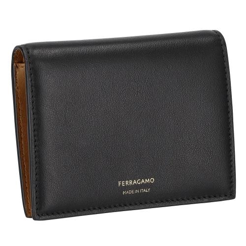ノーブランド無地黒追加 FERRAGAMO（フェラガモ） 二つ折り財布 コンパクト財布 レディース