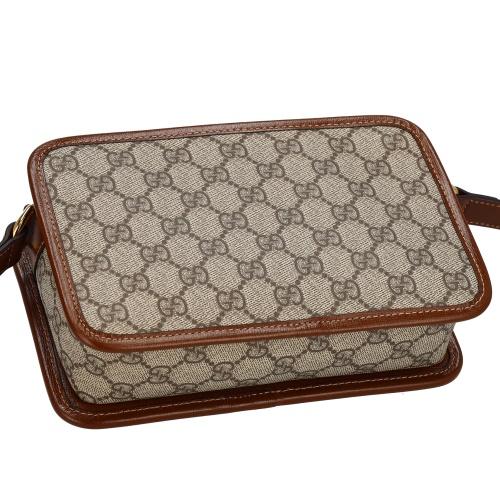 グッチ ショルダーバッグ レディース インターロッキングG付き ミニバッグ ブラウン GUCCI 658572 92TCG 8563 ベージュ エボニーの画像