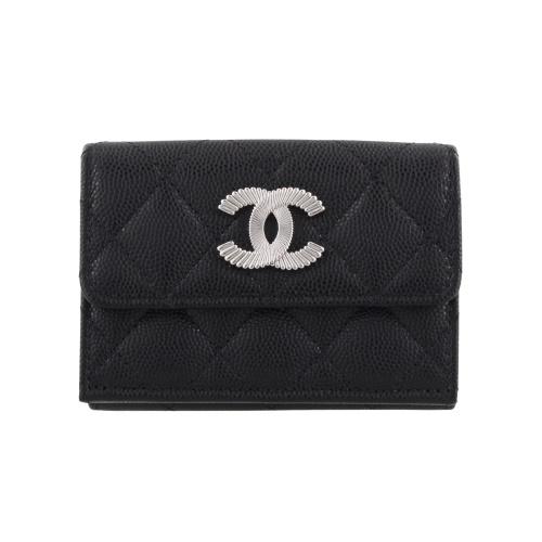 CHANEL（シャネル） 三つ折り財布 レディース ココマーク ブラック