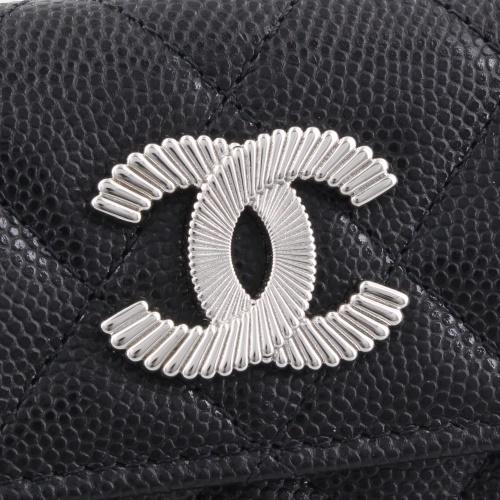 CHANEL（シャネル） 三つ折り財布 レディース ココマーク ブラック