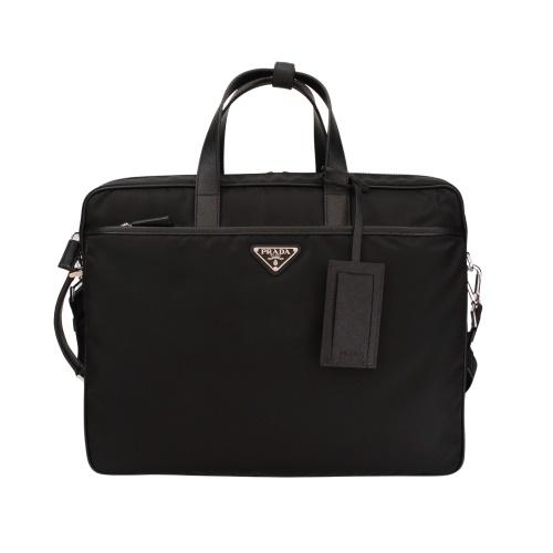 プラダ ビジネスバッグ メンズ トライアングルロゴ ブラック PRADA