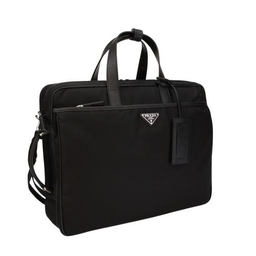 プラダ ビジネスバッグ メンズ トライアングルロゴ ブラック PRADA