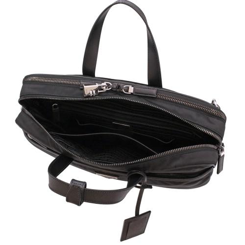 プラダ ビジネスバッグ メンズ トライアングルロゴ ブラック PRADA