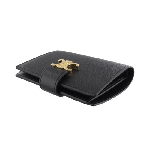 CELINE セリーヌ 二つ折り財布 レディース トリオンフ ブラック CELINE セリーヌ 二つ折り財布 レディース トリオンフ ブラック