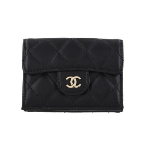 CHANEL（シャネル） 三つ折り財布 レディース ココマーク ブラック