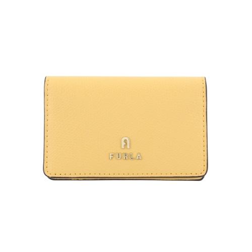 新品 FURLA カメリア ビジネスカードケース 名刺入れ フルラ カードケース 名刺入れ レディース カメリア イエロー FURLA