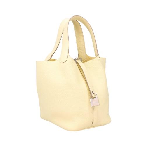 エルメス ピコタンPM ジョーヌミルトン トリヨンクレマンス シルバー金具 W刻印 HERMES Picotin PM_1