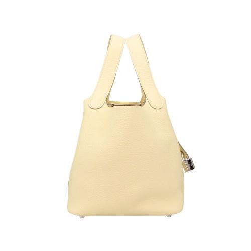 エルメス ピコタンPM ジョーヌミルトン トリヨンクレマンス シルバー金具 W刻印 HERMES Picotin PM_5