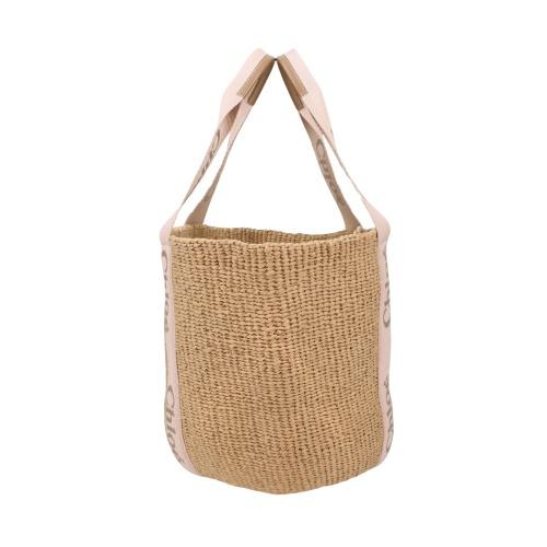 Chloé ベージュ ラージかごバッグ Chloe（クロエ） トートバッグ レディース ウッディ ラージ バスケット