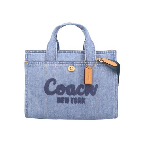 コーチ トートバッグ レディース デニム カーゴ トート ブルー COACH