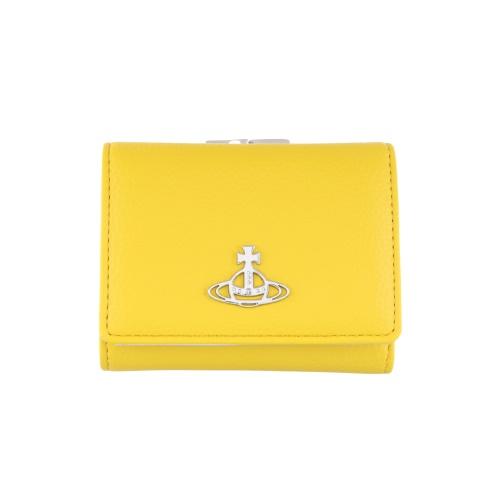 新品 Vivienne Westwood 三つ折り財布 Yellow ヴィヴィアンウエストウッド 三つ折り財布 レディース イエロー