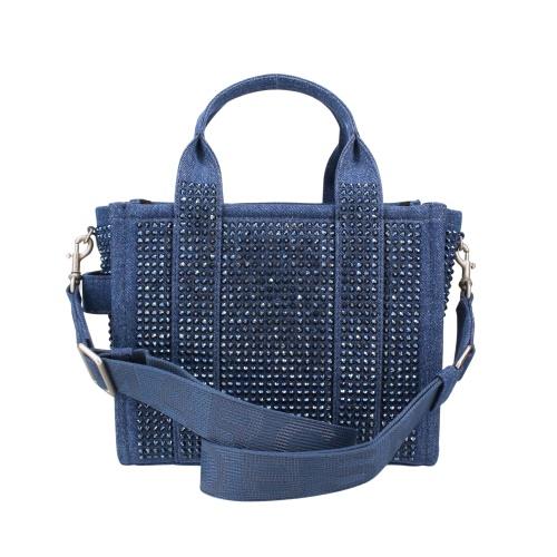 新品★マークジェイコブス ザ クリスタル デニム トートバッグ ライトブルー Amazon | マークジェイコブス クリスタルデニム スモール トート