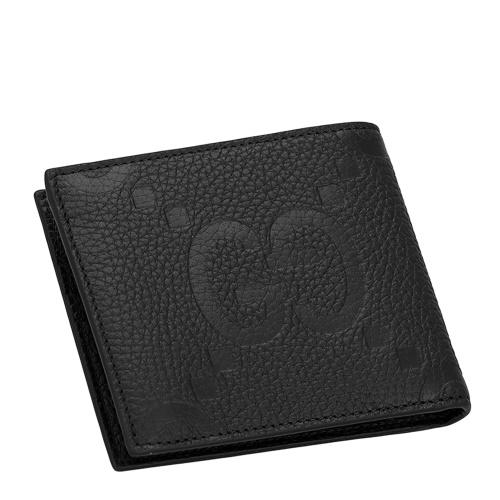 グッチ 二つ折り財布 メンズ ジャンボGG コインウォレット ブラック GUCCI 739479 AABY0 1000の画像