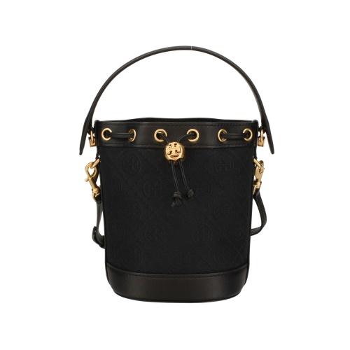 TORY BURCH ブラック バケットバッグ TORY BURCH（トリーバーチ） ショルダーバッグ バッグ Tモノグラム