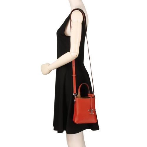 【TOD'S】⭐︎Tタイムレス ショルダー  オレンジ TOD'S（トッズ） ショルダーバッグ レディース Tタイムレス オレンジ